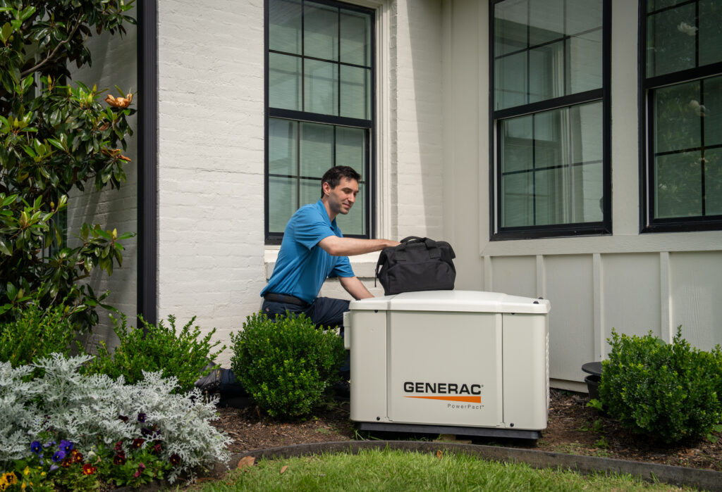 HVAC Specialists Working on an Outside Unit