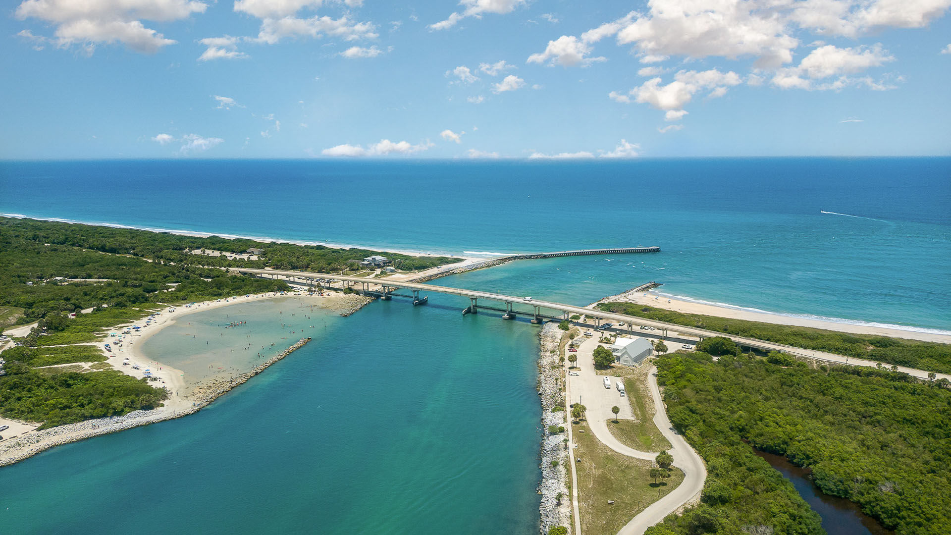 Aerial view of Sebastian, FL.