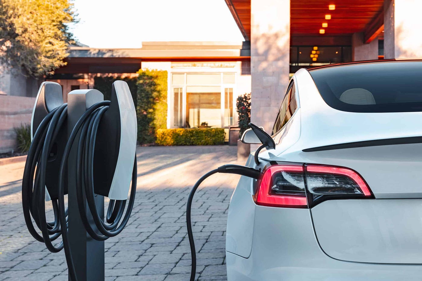 electric car using home ev charger.